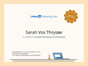 LinkedIn Marketing Fundamentals certifikat